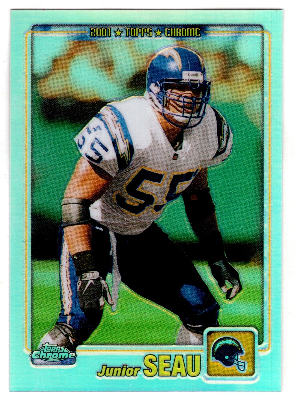 2001 TOPPS CHROME #73 JUNIOR SEAU REFRACTOR #087/999