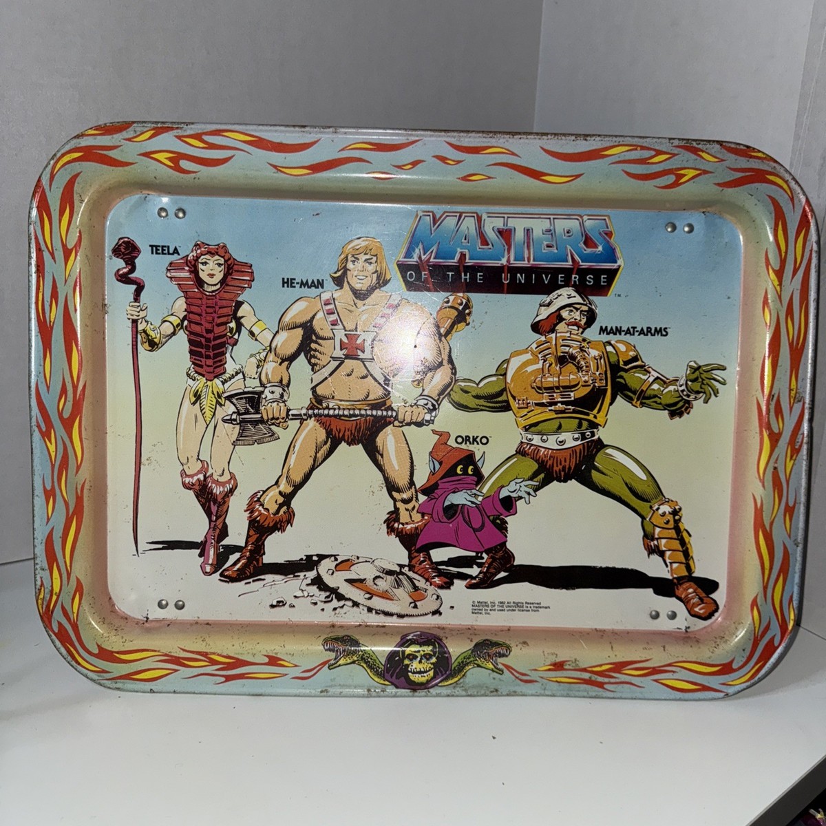 Masters of the Universe 1982 Tv Dinner Tray Vintage Used Signs of