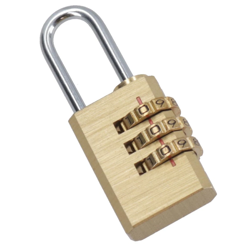 Cadenas à combinaison en laiton réinitialisable valise hangar clôture de... - Photo 2/4