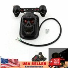 Black Motorcycle Skull Turn Signal Rear Brake Stop Tail Light Fit For Dyna USA