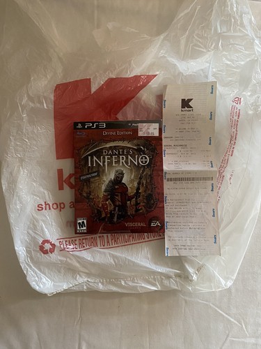 SONY PS3 DANTE’S INFERNO GÖTTLICHE EDITION Neu Sealed Quittung K-Mart Tasche Super Selten - Bild 1 von 19