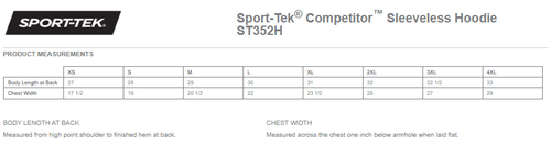 Sport-Tek ST352H Men's 100% Polyester Competitor Classic Sleeveless Hoodie - Picture 2 of 8