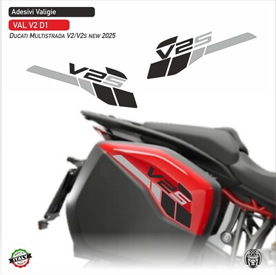 Sticker Set Koffer DUCATI Multistrada V2 V2s Silber Black Val V2 D1