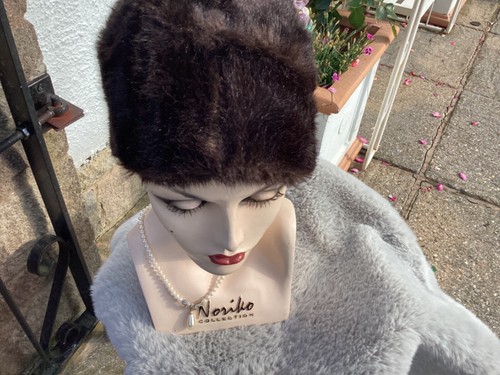 vintage 1960s hat fake fur Gorgeous Style - Picture 21 of 21