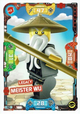 Lego Ninjago Serie 5 TCG Sammelkarten Karte Nr. 40 Legacy Meister Wu