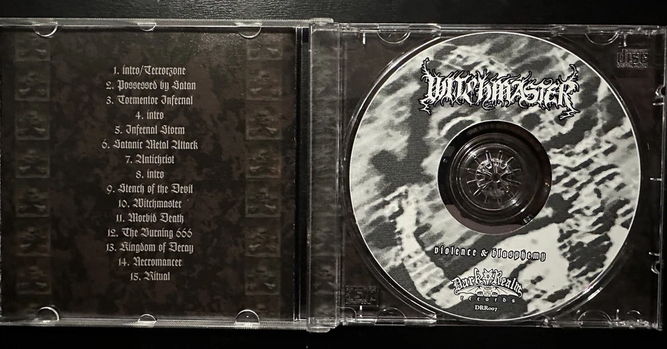 Witchmaster - Violence & Blasphemy CD "Dark Realm Records" 2002 reissue. - Imagem 3 de 3