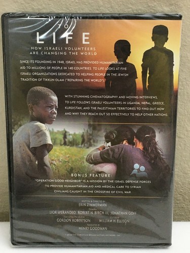 To Life: Israeli Volunteers Changing the World (DVD, CBN 2018) Brand New - Picture 2 of 2