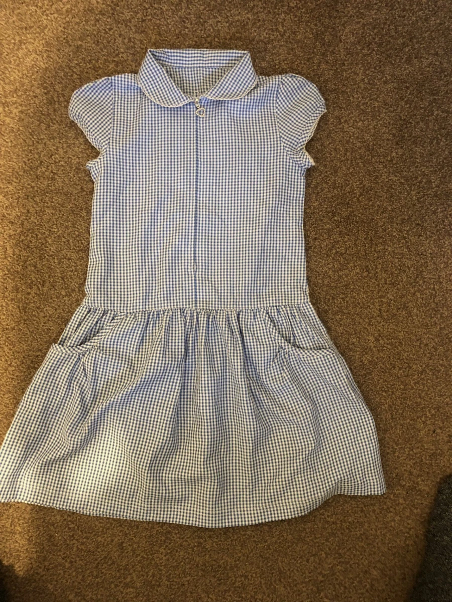 Asda blue gingham on sale school dress