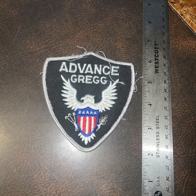 Vintage Obsolete Security Officer Uniform Patch Advance Gregg