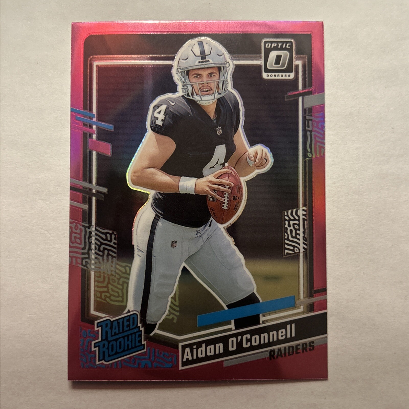 2023 Donruss Optic Aidan O’Connell Rated Rookies Preview Pink #360 Raiders