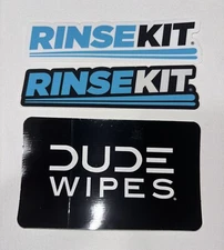 set of 3 dude wet wipes toilet  bathroom sticker decal bar school