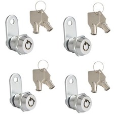 4 Tubular Cam Lock 7/8" Camper Drawer Toolbox Cabinet Key Removable Keyed Alike