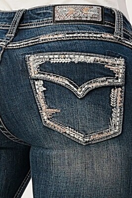 Jeans Grace in LA Bootcut Border Flap Detail EB61558