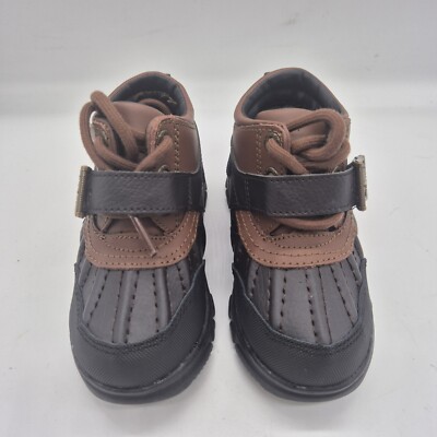 Polo Ralph Lauren Toddler Boots Size Dove Black Chocolate