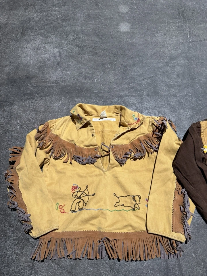 Винтажный Молодежный Детский Набор SZ 6X Индейский Ковбой Sanforized - Изображение 2 из 4