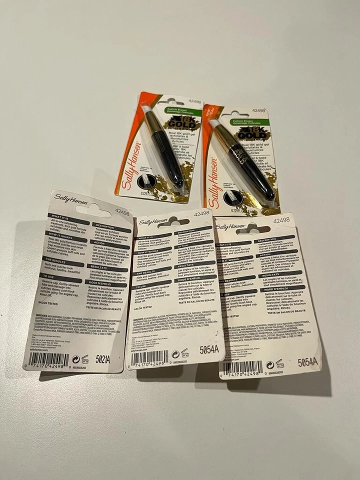 PAQUETE DE 25 BORRADORES DE CUTÍCULAS SALLY HANSEN ORO 18K 0,22 FL. OZ CADA UNO 5,5 FL. OZ EN TOTAL Foto 2 de 2