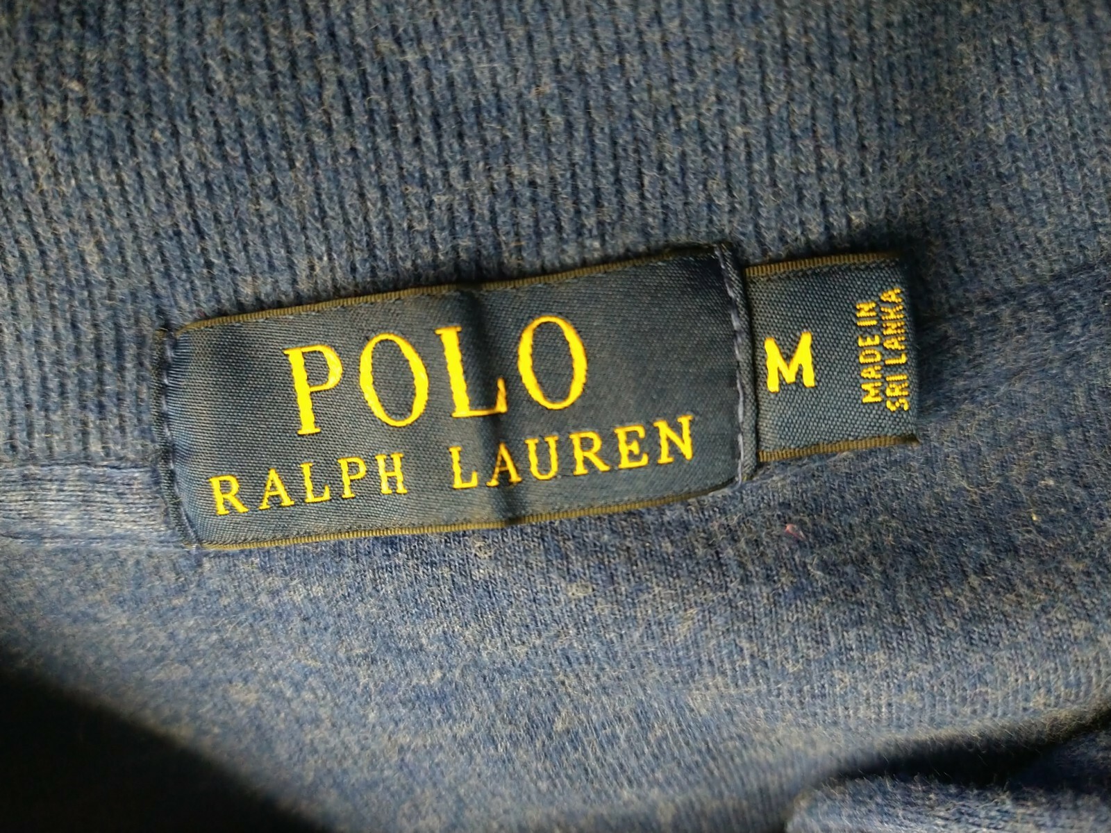 Polo Ralph Lauren Half Zip solid blue Sweater Men… - image 5