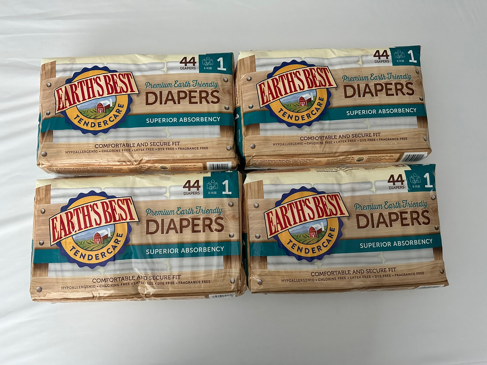 S Size 1 Hypoallergenic 8-14lbs  176 Diapers Total
