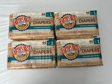 Lot of 4 Earths Best Diapers Size 1 Hypoallergenic 8-14lbs 176 Diapers Total