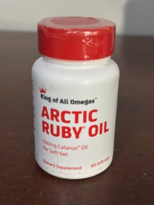 Arctic Ruby Oil 60 Soft Gels 500mg Calanus Oil King of All Omegas Sept 2025