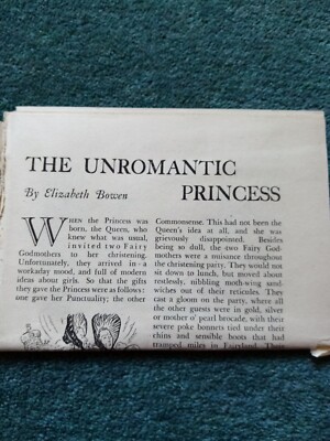 El65 Ephemera Kurzgeschichte Die unromantische Prinzessin Elizabeth Bowen 