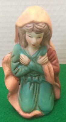 VTG Der Grune Punkt Germany Christmas Nativity Scene Virgin Mary