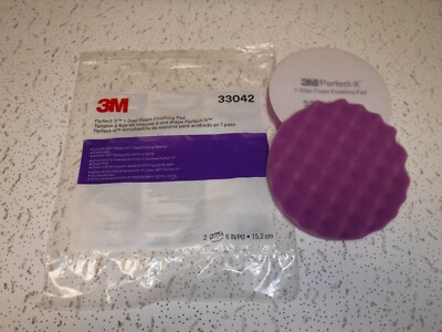 3M 33042 6IN PERFECT-IT 1 STEP buffing, polishing, compounding pad (2 per. pack)