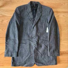 NWT Claiborne Suit Jacket Blazer Wool Blend Gray Size 42L