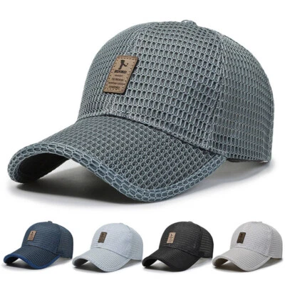 MARKENLOS Mesh Baseball Cap Herren Damen Basecap Sport Golf Mütze Sommerhut Mütze