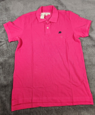Aeropostale Men's Solid A87 Logo Pique Polo Shirt Pink (Rose) SZ L