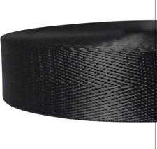 1 Roll 25 Yards 1 Inch Wide Black Nylon Heavy Duty Webbing Strap