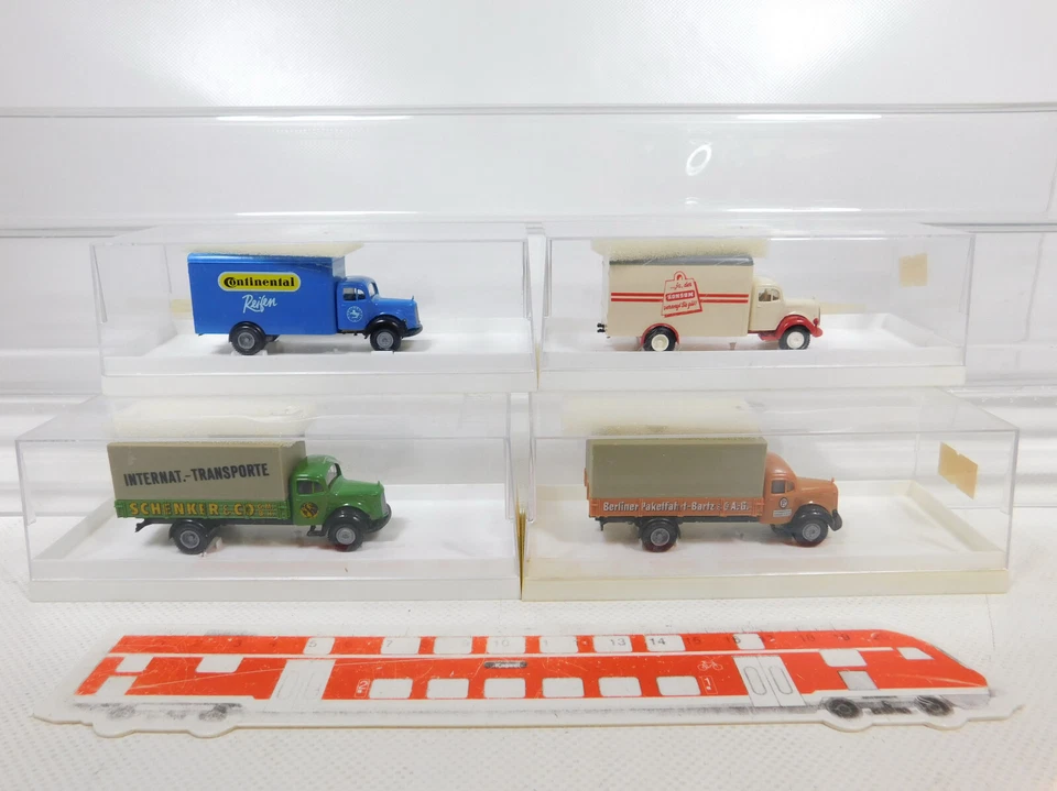4X Brekina 1:87/H0 Furgone MB: 4011 + 4014 + 4016, Molto Buono + Box #CA353-0,5 - Immagine 2 di 3