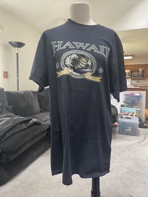 Delta Pro Weight Hawaii Nautical Black T Shirt Size Large Free