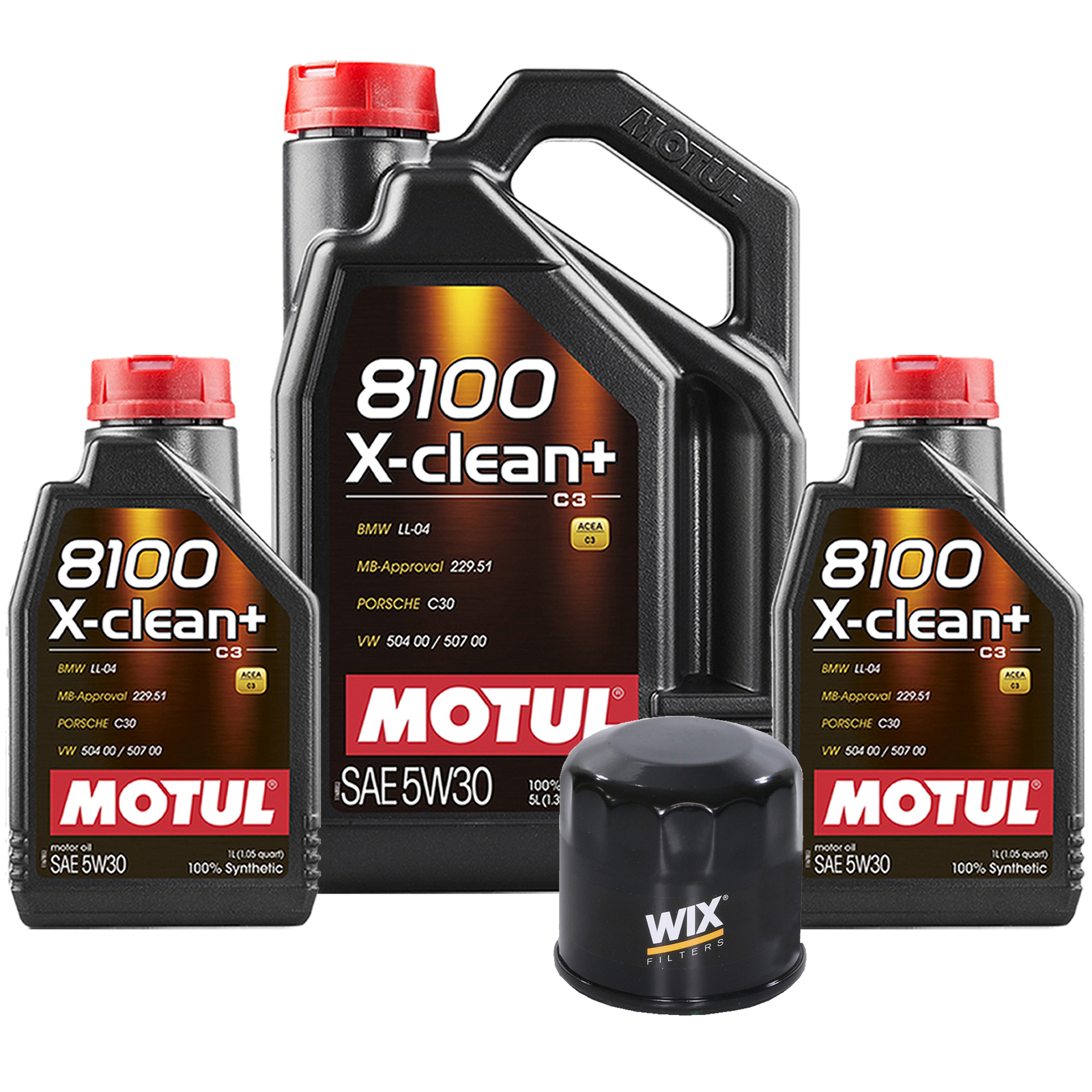 7L Motul 8100 X-CLEAN+ 5W30 Wix Filter Motor Oil Change Kit For Subaru API SN/CF