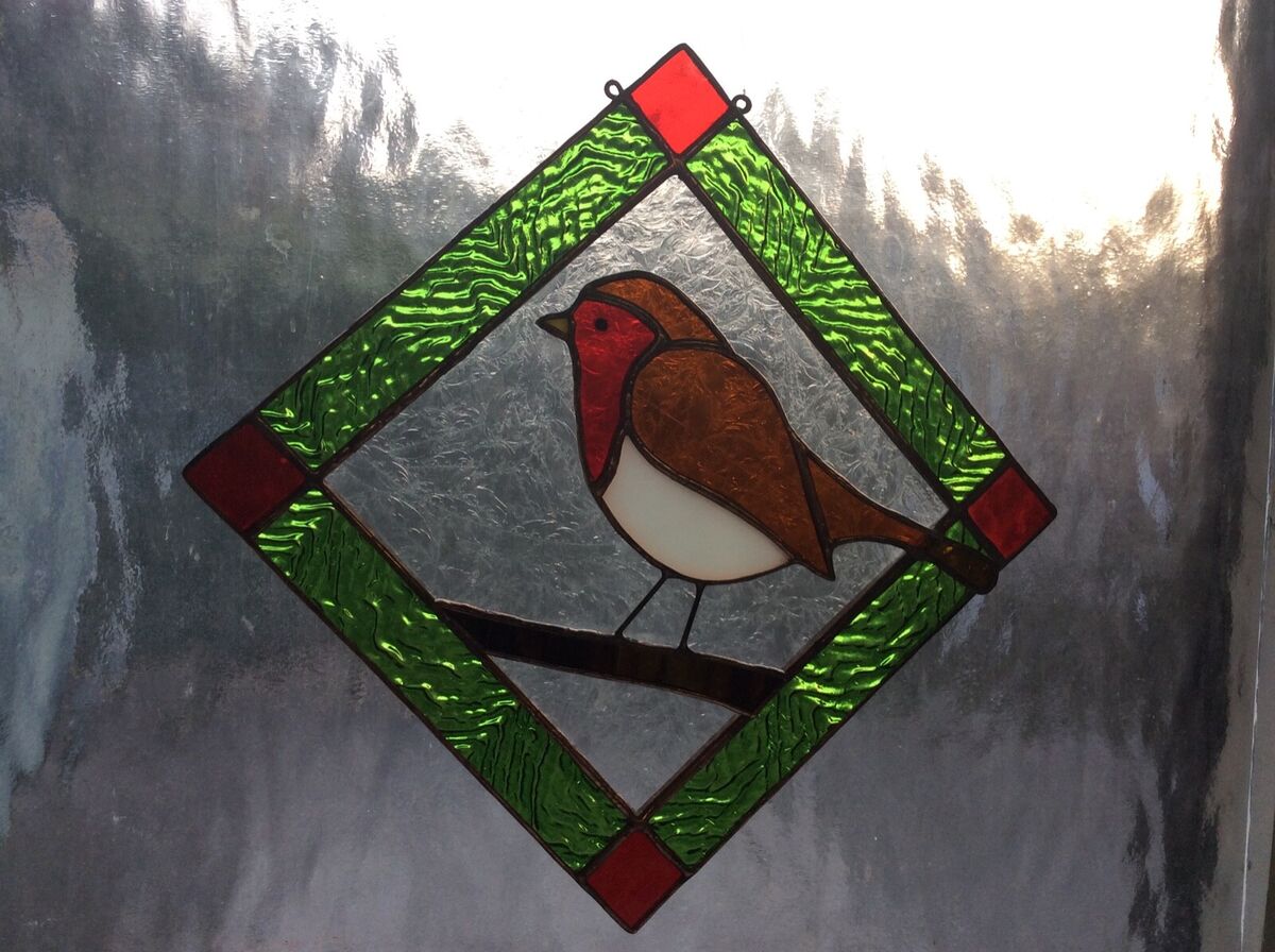Stained glass tools Robin Red Breast pre-cut reusable pattern r
