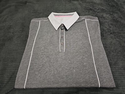 Father Sons Retro Gray Short Sleeve Polo Shirt SZ XL 