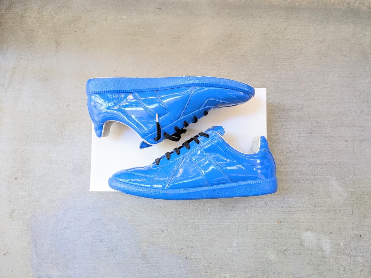 スニーカー MAISON MARGIELA Men Sneakers S57WR0134P5401 T6172 BLUE Maison Margiela GAT Sneakers Blue Men 11 44 Leather Rubber