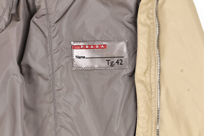 PRADA ツィードジャケット　サイズ42 PRADA Jacket Size EU 42 Womens Beige Lined Polyethylene | eBay