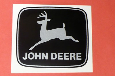 JOHN DEERE 4 inch wide 2-legged Silver Deer DECALS Tractor Computer Cut J1954