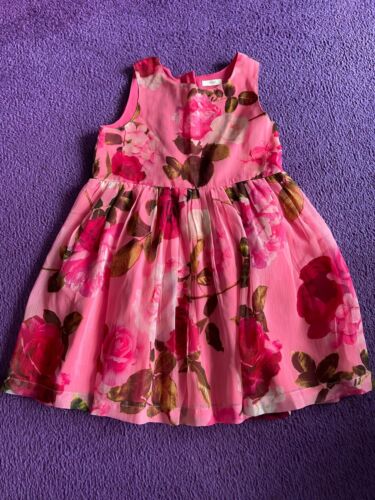 Mädchen Next Blumenmuster rosa ärmelloses Kleid Größe 4-5 Jahre - Bild 1 von 1