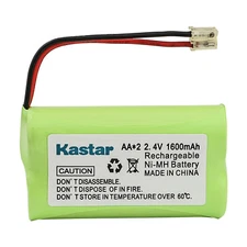 Kastar 2.4V Ni-MH AA 1600mAh 2-Cell Home Phone Battery Pack w/ Universal Plug   