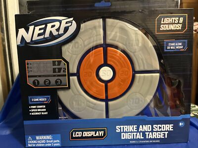 NERF Strike and Score Digital Light-Up Target with LCD Display Toy Sealed NEW!