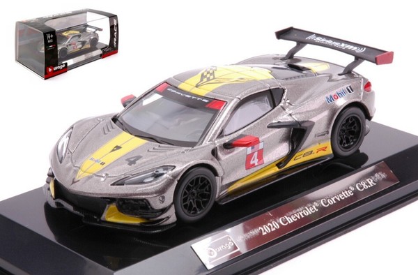 Chevrolet Corvette C8R #4 2020 Grau 1:43 Modell Bburago-image