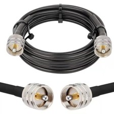 PL259 UHF Cable 15ft, CB Coax Cable RG58 CB Cable UHF Male to Male for CB Radio,