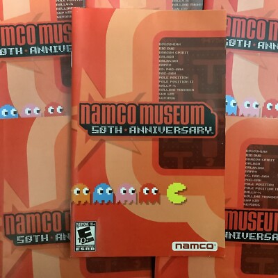 Namco Musem 50th Anniversary PS2 PlayStation 2 Instruction Manual Only
