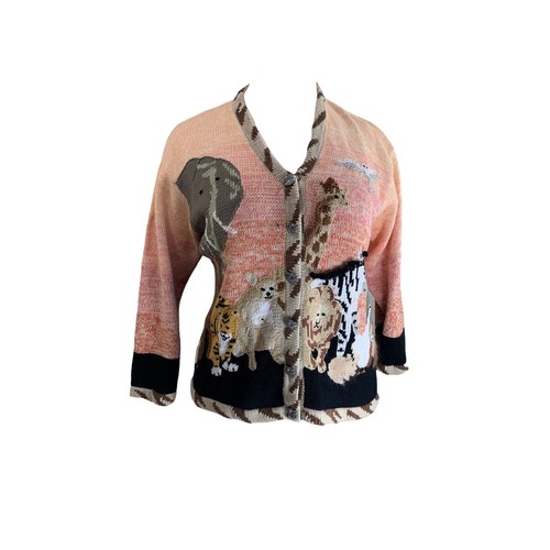 Maglione maglia vintage Animal Storybook taglia 3XL - Foto 2 di 24