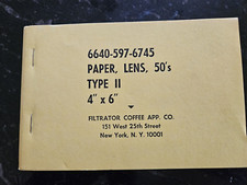 Vintage Filtrator Paper Lens 50's Type II 4x6 Lot of 8
