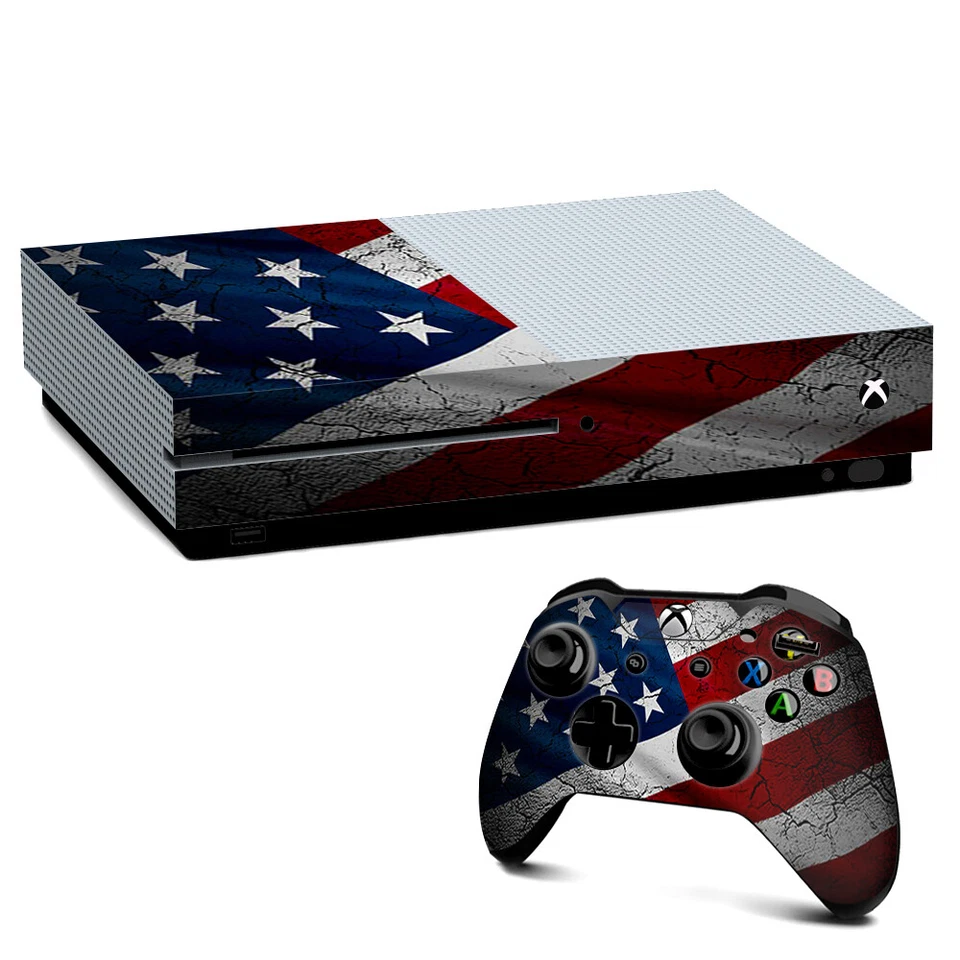 ITSASKIN Xbox One S Console Skins Decal Wrap ONLY American Flag distressed wave