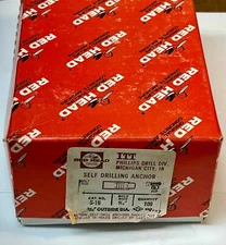 (100) 5/16-18 Self Drilling Concrete Anchor ITW Red Head S-16 Female 15/32 drill