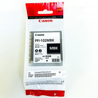 Canon LUCIA PFI-102 MBK, Tintentank, Pigment-Mattschwarz, 130 ml Kompatibel mit